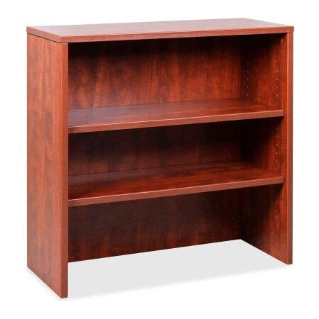 Lorell Hutch for 35in Lateral File Cabinet - 35.5in x 14.8in x 36in - Cherry - Essentials Series 69613